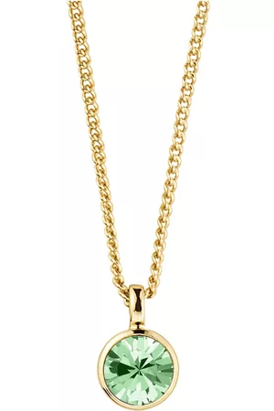 DYRBERG/ KERN Ette Sg Light Green Accessories Jewellery Necklaces Dainty Necklaces Guld
