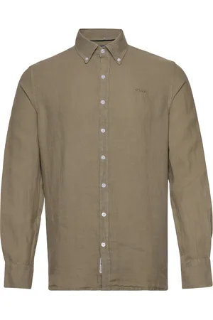 SEBAGO Linen Shirt Khaki Green