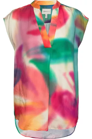 GANT Rel Floral Print Sl Blouse Kräm