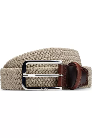 Cream Beige Cotton Canvas 30mm Belt – Baltzar