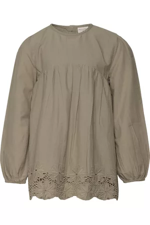 Minymo Barn Tunikor - Tunic Ss Blus Tunika Brun
