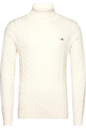 GANT Cotton Cable Turtle Neck Kräm