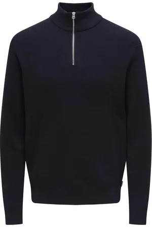 Only & Sons Onsphil Reg 12 Struc Half Zip Knit Noos