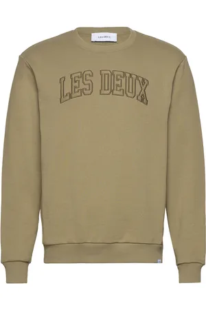 Les Deux Script Sweatshirt Khaki Green