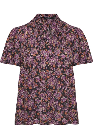 Ralph Lauren Floral Pleated Georgette Blouse