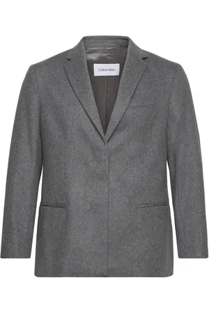 Calvin Klein Flannel Wool Tailored Blazer
