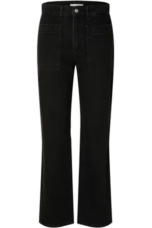 SELECTED Slfkate-Marley Hw Black Str Pocket Jeans