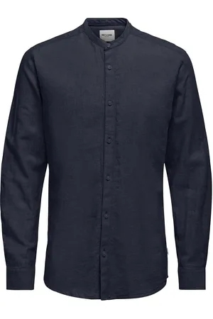 Only & Sons Onscaiden Life Ls Solid Linen Mao Noos