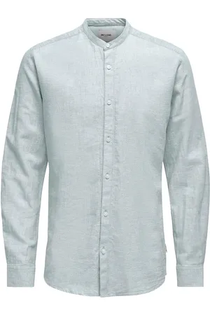 Only & Sons Onscaiden Life Ls Solid Linen Mao Noos
