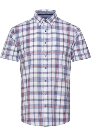 SEBAGO Short Sleeve Slub Check Shirt