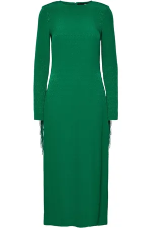 ROTATE Fringe Midi Dress