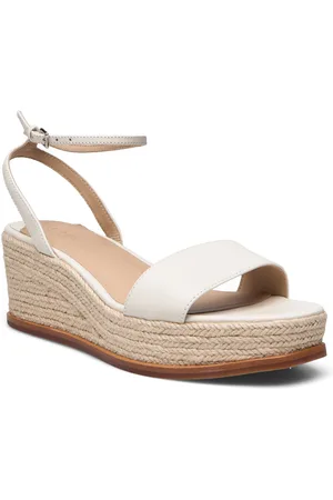 Ralph Lauren Leona Nappa Leather Espadrille Kräm