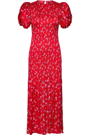 ROTATE Printed Puff Sleeve Dress