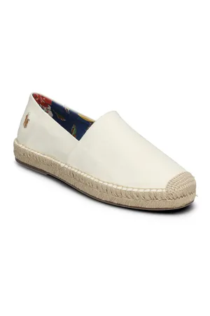 Ralph Lauren Cevio Washed Canvas Espadrille Kräm