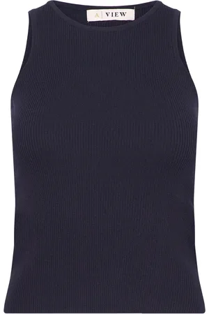 A-View Rib Knit Tank Top