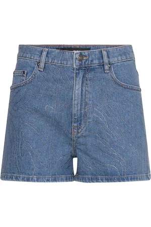 ROTATE Rhinest Denim Shorts