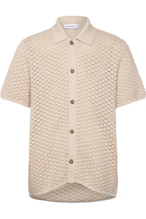 Les Deux Gideon Knit Shirt Kräm