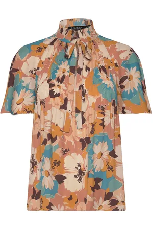 Ralph Lauren Floral Pleated Georgette Blouse
