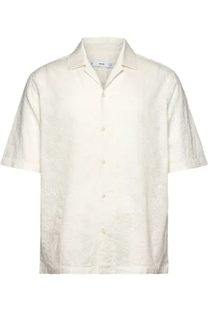 MANGO Relaxed-Fit 100% Cotton Embroidered Shirt