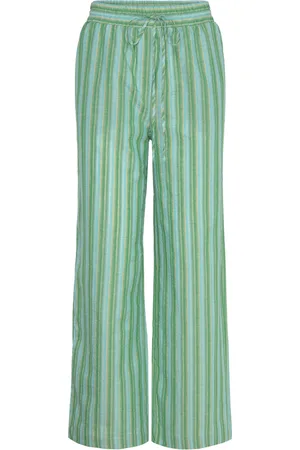 MANGO Straight Striped Trousers