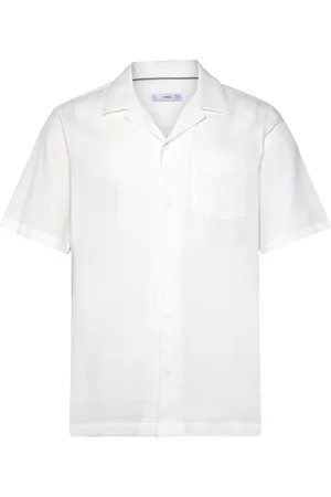 MANGO Regular-Fit 100% Seersucker Cotton Shirt