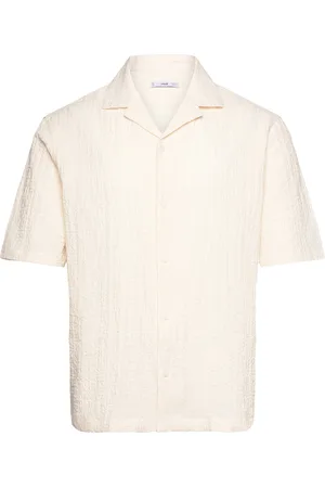 MANGO Seersucker Shirt With Bowling Collar