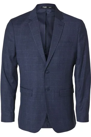 SELECTED Slhslim-Neil Dark Blue Check Blz Noos