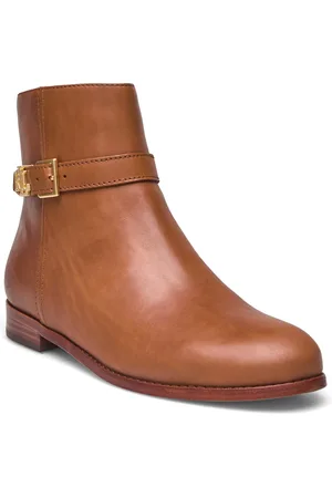 Ralph Lauren Brooke Burnished Leather Bootie