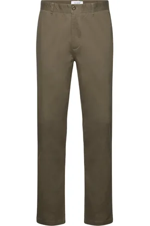 Les Deux Jared Twill Chino Pants Khaki Green