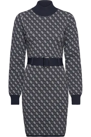 Guess Lise 4G Ls Belted Dress Swtr