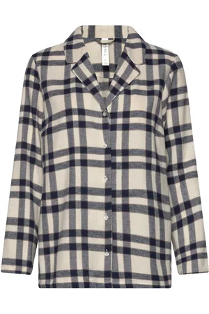 Lindex Nightshirt Flannel Check Kräm