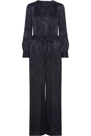 French Connection Arya Satin Jacquard Jumpsuit