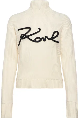 Karl Lagerfeld Soutache Signature Chunky Knit Kräm