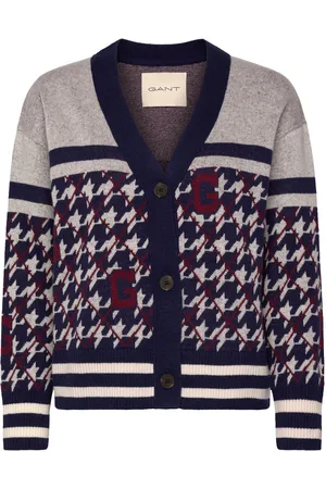 GANT Houndstooth V-Neck Cardigan