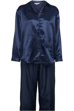 Lady Avenue Satin Long Sleeve Pyjamas