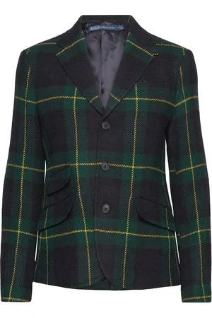 Ralph Lauren Plaid Wool Twill Hacking Blazer