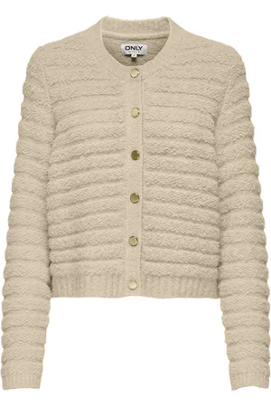 ONLY Onlandrea Life Ls O-Neck Cardigan Knt Kräm