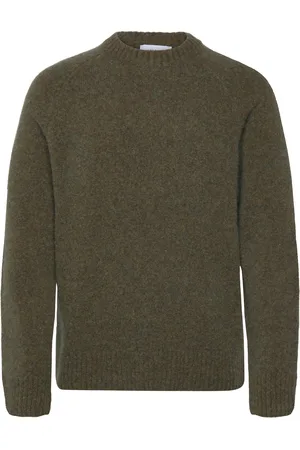Les Deux Gilbert Roundneck Knit Khaki Green