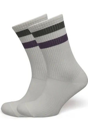 Les Deux Woods Rib Stripe Socks - 2-Pack