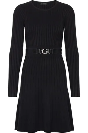 Guess Ls Rib Pleated Paige Swtr Drs