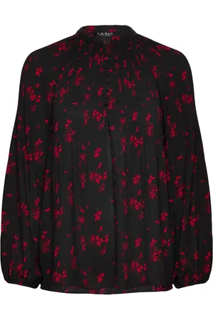 Ralph Lauren Floral Pleated Georgette Blouse
