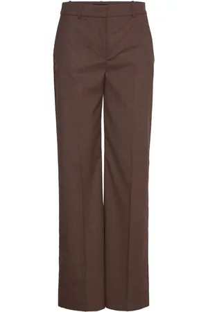 MANGO Straight Checked Trousers
