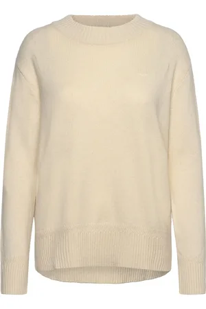 GANT Wool Blend Stand Collar Kräm