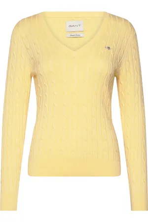 GANT Stretch Cotton Cable V-Neck
