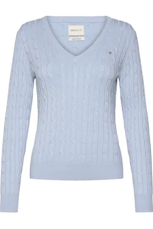 GANT Stretch Cotton Cable V-Neck