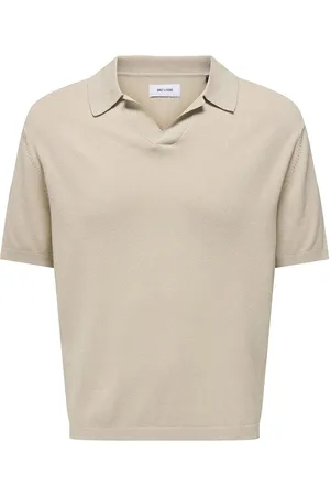 Only & Sons Onsadrian Reg 12 Ss Contrast Polo Knit Kräm