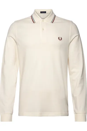 Fred Perry Ls Twin Tipped Fp Shirt Kräm