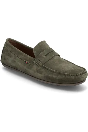 Tommy Hilfiger Casual Hilfiger Suede Driver Khaki Green