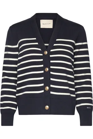 GANT Striped Cotton Cardigan