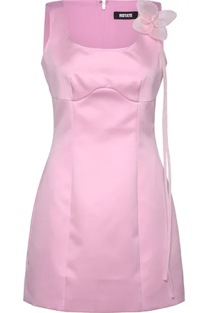 ROTATE Satin Flower Dress